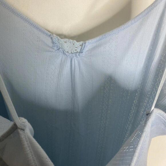 PINK K Kmart Blue Lightweight Knit Mini Pajama Dress Size Medium - Picture 11 of 12